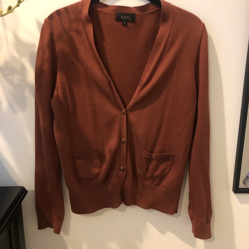 APC rust copper cardigan